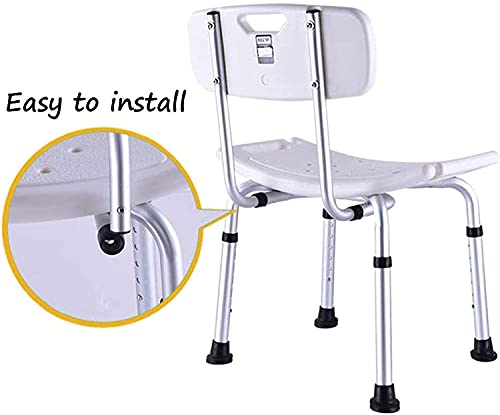 Chaise de bain réglable en aluminium pour douche senior