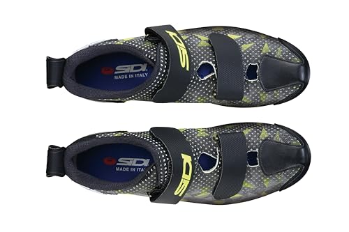 Sidi T-5 Air Triathlon Shoes (9, Grey/Yellow)3