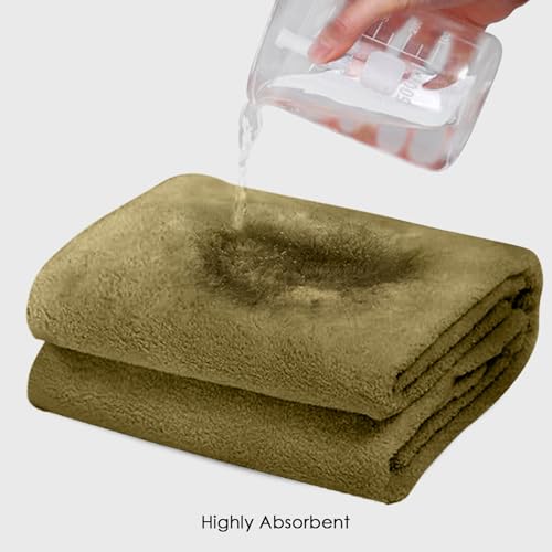 Image of HOUSSE Premium Microfiber Bath Towel - Extra Large 75x150cm Quick Dry Towels for Women Men & Kids | Super Soft Plush 550 GSM | Ultra Absorbent for Home Swimming Sports & Travel (Plantation)
