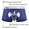 BINBEIV Men's Varicocele Underwear - For Scrotal, Testicle Support, Dual Pouch Navy Blue - Large