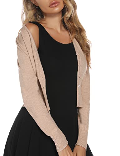 Donna Cardigan Elegante Maniche Lunghe Coprispalle...