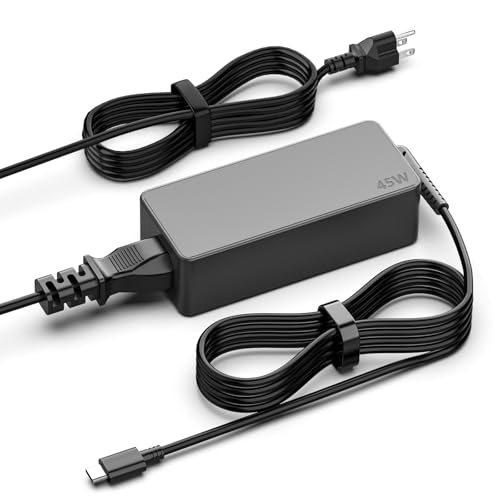 45W USB C Chromebook Charger Compatible with HP Chromebook, Lenovo Chromebook ThinkPad/Yoga, Asus, Acer, Dell Latitude, Samsung Laptop; Universal Type C Chromebook Power Supply Cord Replacement