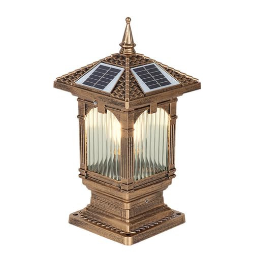 Luminaire de style européen solaire pour portail de villa et muret