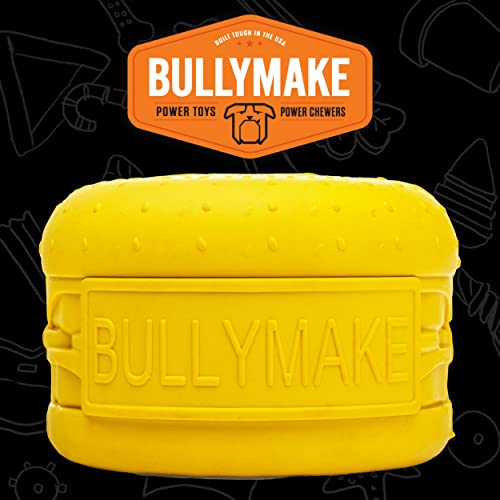 BULLYMAKE - Cheeseburger Rubber Chew Toy for Dogs - Rubber Toy for Dogs - Made in USA - Treat Stuffing Toy - Image 3