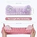 FlyingMage Spa Headband for Washing Face, 2 Pack Cute Cat Ear Hair Band for Shower Yoga Beauty, Fluffy Makeup Headband, Kawaii Facial Headbands for Woman Girls, Dark Pink+Purple Heart