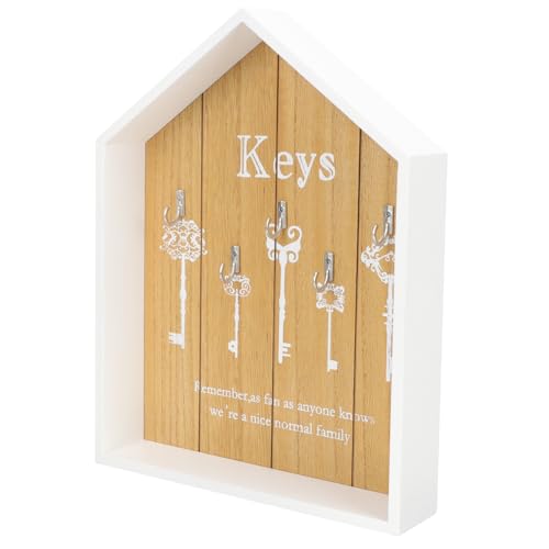 CTIRCHIU Nordic Style Wall Key Holder with Wooden House Design,