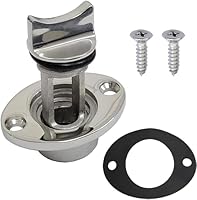 Young Wolf Bilgen-Ablaufstopfen, Klassisch, 316 Edelstahl, passend für 2,5 cm, 25 mm Loch, oval, Garboard, Marine, Silber