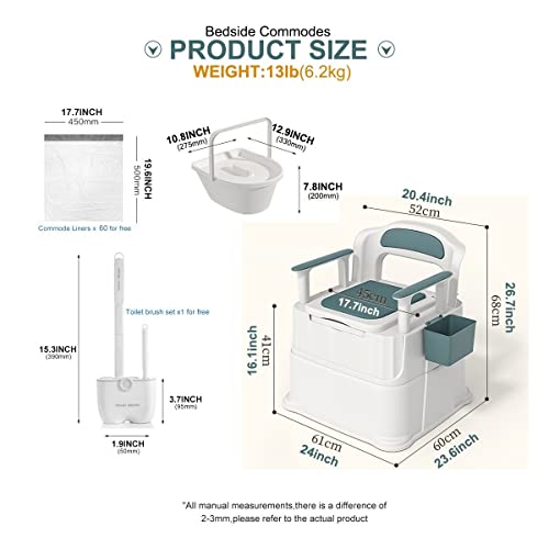 Bedside Commode, Adult Potty Chair Portable Toilets for Home Use Toilet