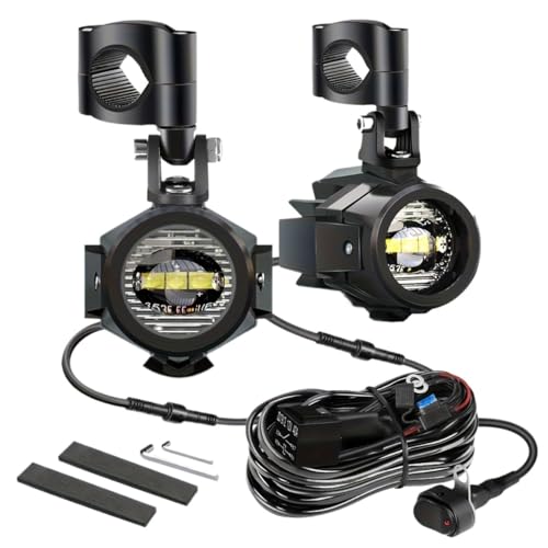 Projecteur avant moto LED antibrouillard longue portée avec interrupteur