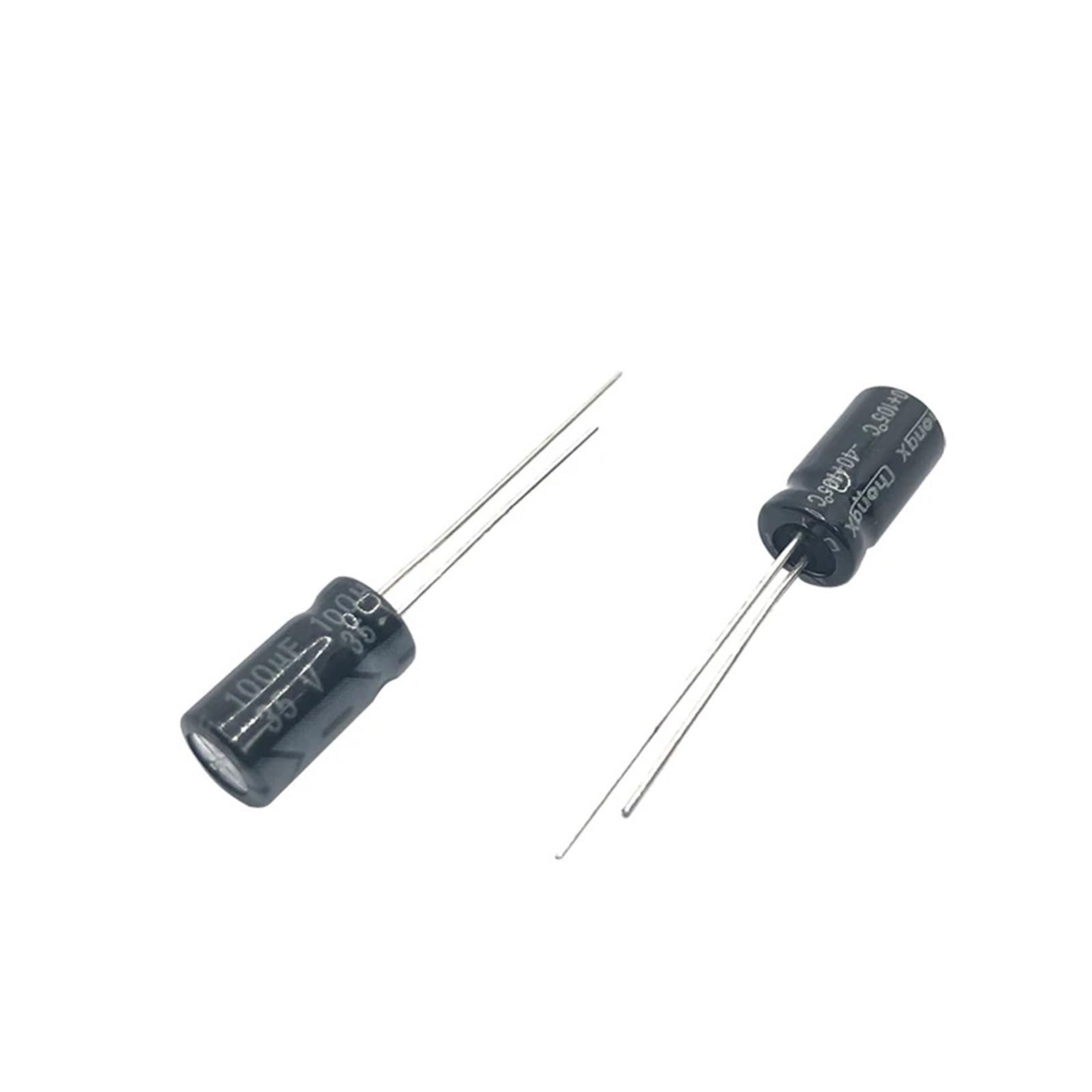 Lot De 15 Condensateurs électrolytiques 100uF 35V 6x12mm – Fils Radiaux – Aluminium