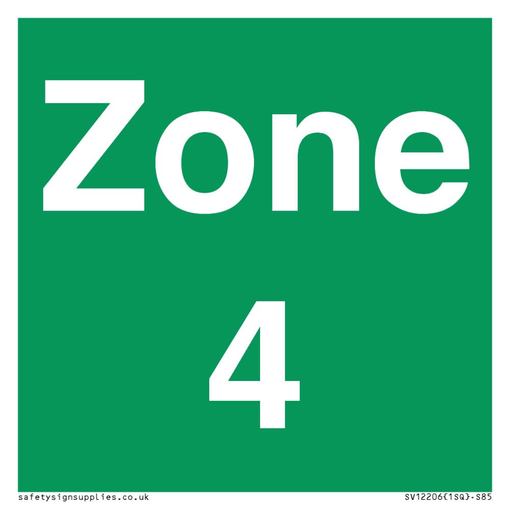 Zone 4 Sign - 85x85mm - S85