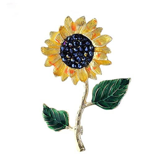 Broches de tournesol en strass à porter au quotidien sur une veste ou une robe