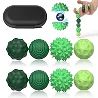 8PCS Magnetic Fidget Balls (8 Stück), Magnetkugeln Stressball Silikon Magnetische Sensorik Bälle Spielzeug, Sensorisches Spielzeug Anti Stress Stimming Sensory Fidget Toys für Erwachsene ADHS (Green)