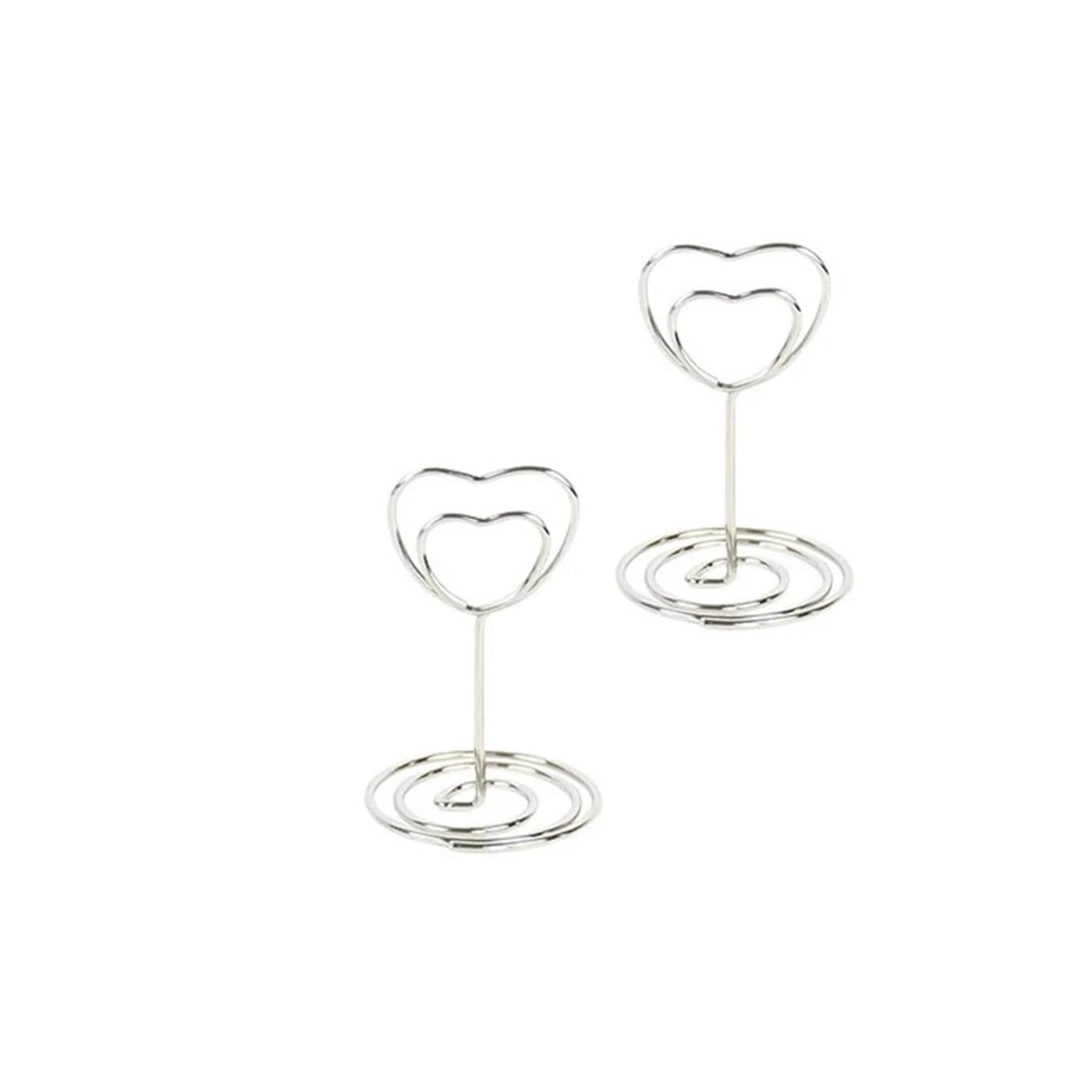 Porte-cartes en métal forme de cœur d'amour, 30 pièces, support numéro Table, Rose doré, carte Place, Photo, Message, Clip, décor for fête mariage(Color 6)