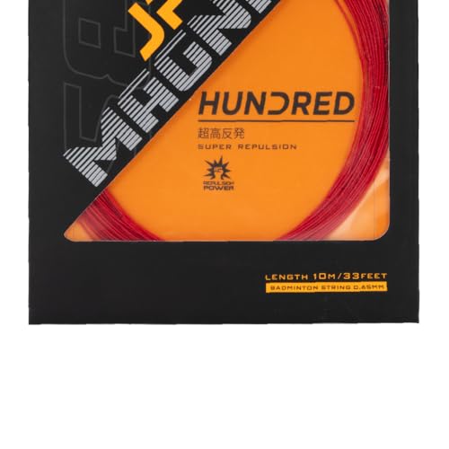 Image of Hundred JP65 Magnite Badminton String | 0.65 mm High Repulsion & Control | Premium Hitting Sound | Excellent Shock Absorption & Durability