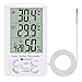 Neoteck Termómetro y Higrómetro Digital LCD de Interior Medidor de Temperatura Interior y Exterior Valor Mínimo/Máximo Cable de Sensor de 9.8 pies/3 m para la Gestión del Aire Acondicionado