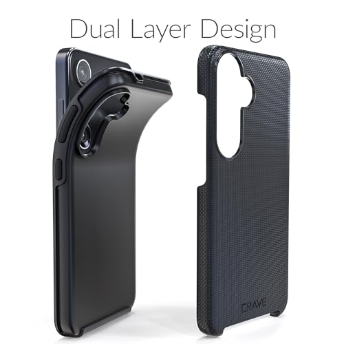Image of Crave for Samsung Galaxy S24 Case, Shockproof Protection Dual Layer Case for Samsung Galaxy S24 (6.2 inch) - Black