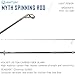 Quantum Myth Spinning Fishing Rod, 7-Foot 1-Piece, Light Power Moderate-Fast Action Rod, HXS30 Graphite Blank, Seaguide Line Guides