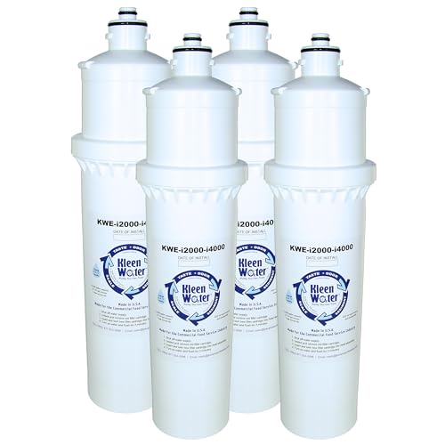 KleenWater Water Filter 4-pack Compatible with Insurice Quad i40002 (EV9325-04) with Four EV9612-32 Compatible Ice Machine Water Filter Cartridges, Made in the USA