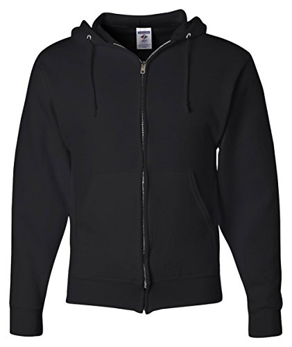 Jerzees boys Fleece Sweatshirts, Hoodies & Sweatpants Hooded Sweatshirt, Full Zip - Black, X-Large US