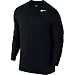 NIKE Men's Dry Training Long Sleeve T Shirt Black/White Size Medium