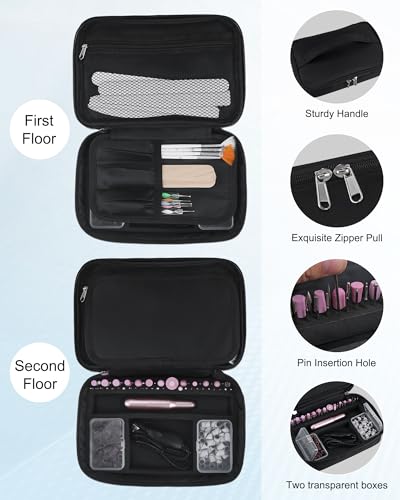 Sac de rangement pour perceuse à ongles en déplacement ou à la maison