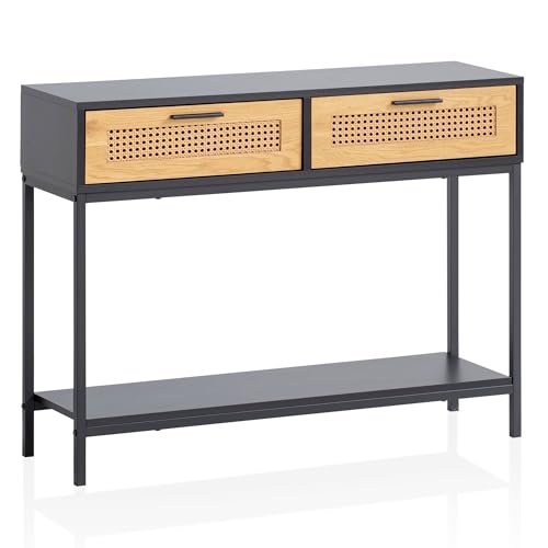 FineBuy Konsolentisch Schwarz 100x30x75 cm Design Anrichte Flur,...