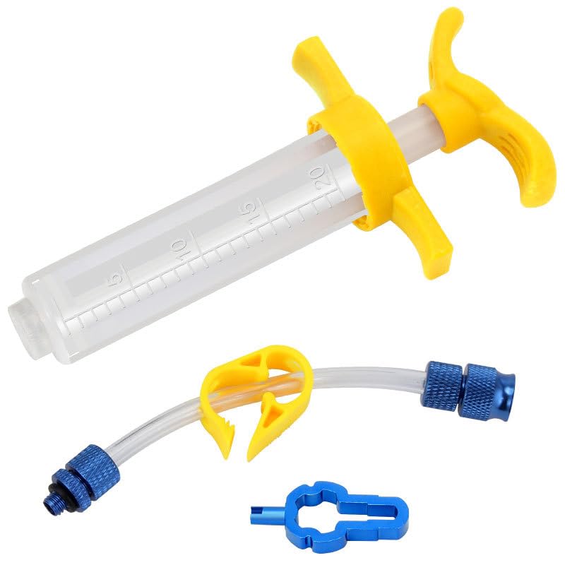 GegonC Tubeless Bike Tire Sealant Injector Kit – Aluminum Alloy Adapter - Tool for Presta & Schrader Valves – 100mm Hose, 67x130mm Syringe – Easy Sealant Injection & Removal for MTB and Road Bikes