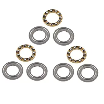 Ubersweet Thrust Bearing, Mini 3 in 1 Ball Bearings Low Noise 10Pcs 3613 Series Axial Shaft for Elevator Parts for Industrial Accessory(3613-0521-0012)