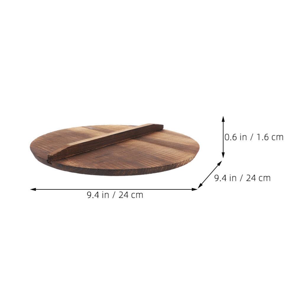 STOBAZA Wooden Wok Lid - 18cm Round Wood Pan Cover, Heat Resistant & Splatter Guard For Pots & Skillets - View #11