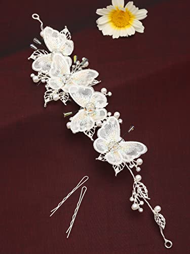 Image of YouBella Fashion Jewellery Butterfly Shape Hair Chain Hair Accessories for Girls and Women