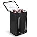 Vina 4 Bottle Wine Carrier - Travel Insulated Wine Carrying Case Cooler Tote Bag with Detachable Divider and Strong Handle, Great for Picnic, Beach Days,Party, Black
