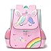 Bluesaly Enfant Sac à Dos Fille Licorne Cartable Maternelle Rose Imperméable Sac d'école Préscolaire Motif Animaux pour Crèche Scolaire Tout-Petits Bambin Bébé 2-7 Ans