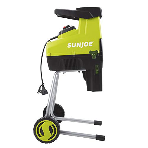 Sun Joe CJ603E 15-Amp 1.7-Inch Cutting Diameter Electric Silent Wood Chipper/Shredder, green