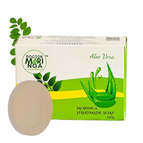 Image of Handmade Bathing Soap- 100gm | Herbal Soap for Removing Dirt & Impurities no mineral oils added Suitable for All Skin Types (Aloe Vera Soap, 100g (Pack of 5))