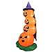 Joiedomi 6 FT Halloween Inflatables Outdoor Decorations, Blow Up Yard Decorations Inflatable Pumpkins with Witch Hat with Build-in LEDs, Stacked Pumpkins Blow Ups for Yard, Halloween Decor