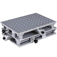 US Stock 2-Axis Work Table 2D Workbench XY Adjustable Manual Linear Stage for Laser Marking Engraving Machine