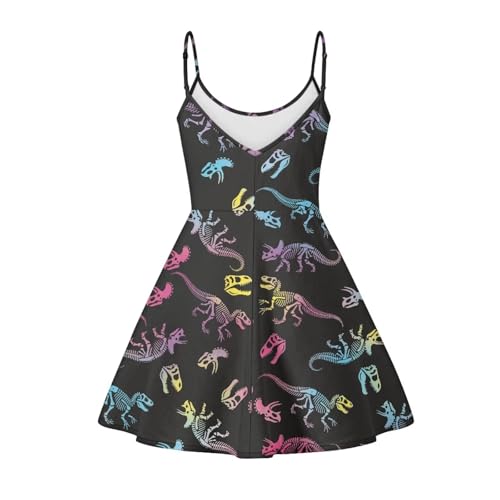 Image of Biyejit Women Casual Loose Dress Strap Long Summer Beach Swing Dress