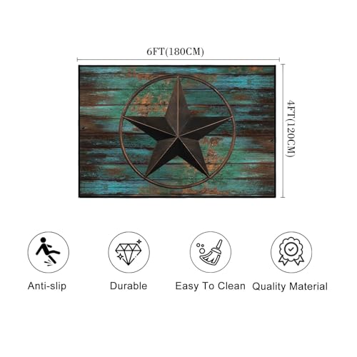 Tapete decorativo 4x6 ft microfibra lavado teal miniatura 2