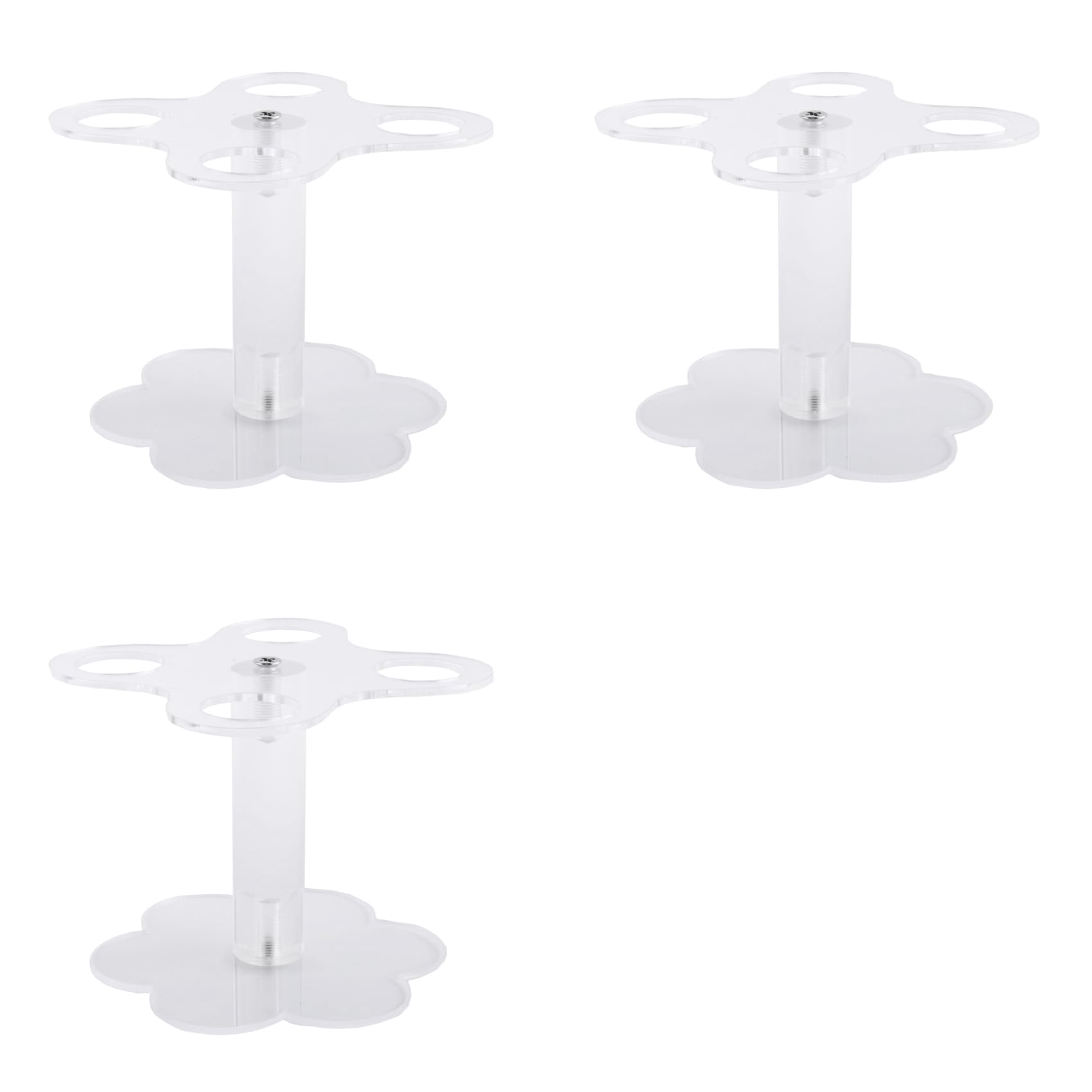 Hndhbfgrt 3X Ice Cream Cone Holder,4 Holes Acrylic Cone Display Stand Waffle Sushi Hand Roll Stand Rack