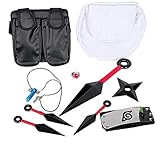 GideonH Anime Headband Ninja Weapon Prop Leaf Village Shinobi 8 Pcs Plastic Toy