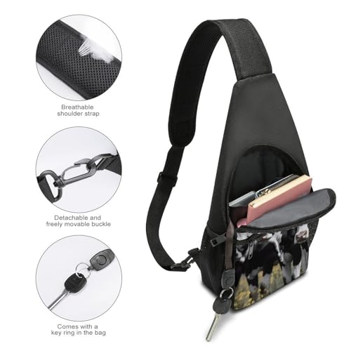 Mochila tipo sling blanca para deporte y día a día miniatura 4
