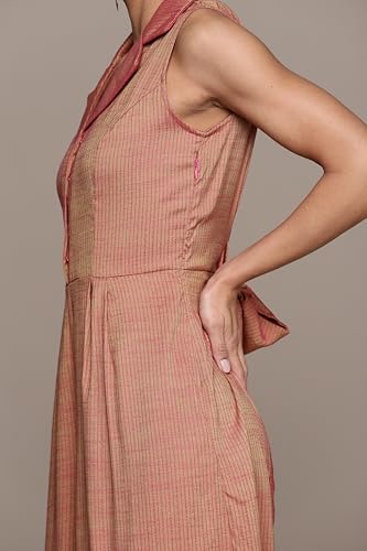 Image of Aarke Ritu Kumar Rust Printed Jumpsuit