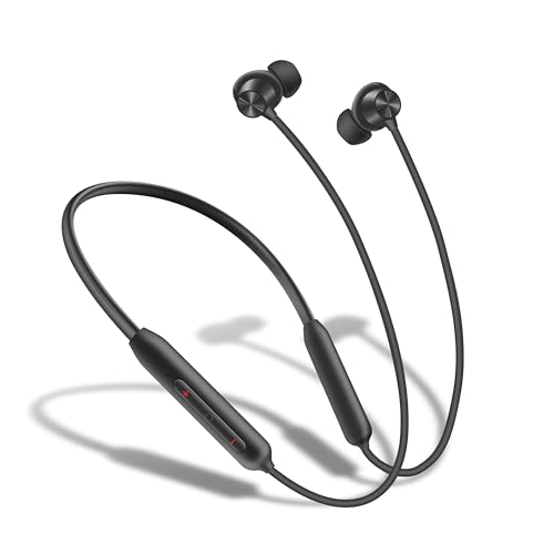 TP TROOPS in-Ear Wireless Neckband with Mic, 20+ Hours Play Time, Bluetooth 5.3, IPX4 Water-Resistance, Magnetic Earbuds (Black)
