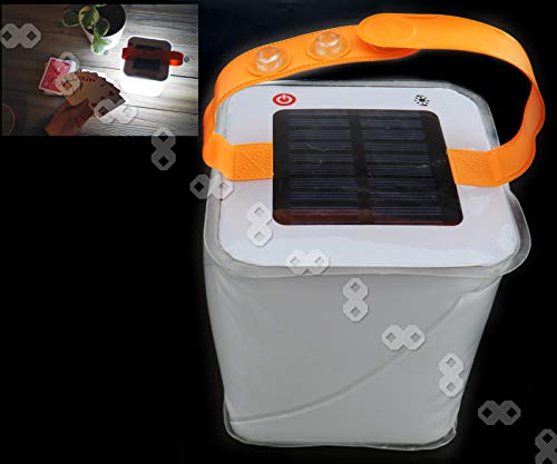 Create Idea Lanterne de Camping Solaire à LED Changeant de Couleur de LED Gonflable Imperméable et Gonflable