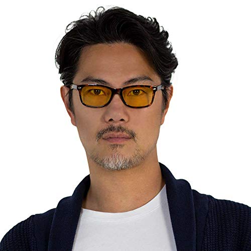 Image of VITENZI Night Vision Glasses for Men and Women Anti Glare Safety for Night Day Driving HD Yellow Tinted Sunglasses Prato