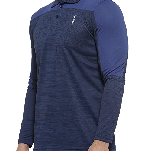 Image of CAHOOT Men's Solid Grey Dri Fit Full Sleeve Activewear T Shirt Regular Fit for Casual Wear
