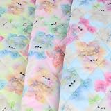 KIYOHARA imaDOKI 生地 キルティング レインボーアニマル 60cm巾×1mカット P ピンク レッスンバッグ&巾着中が作れるレシピQRコード付き IMAF-21QC