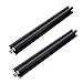Produktbild Satz Von 2 (600 Mm) 2020 T Nut Extrusion Aluminium Profile Frame DIY Schwarz Für 3D Drucker, Verwendet, Um Professionelle 3D Drucker, Ständer, Möbel E
