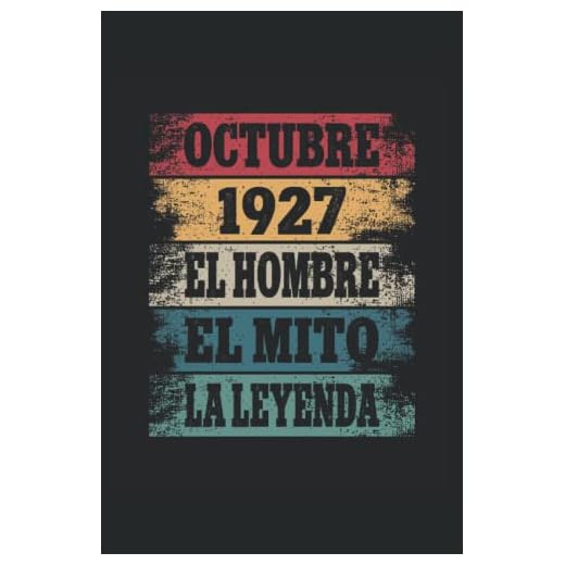 Octubre 1927 - El Hombre - El Mito - La Leyenda: Regalos Originales para Hombre Papá Abuelo Hermano - Diario, Cuaderno De Notas, Apuntes O Agenda